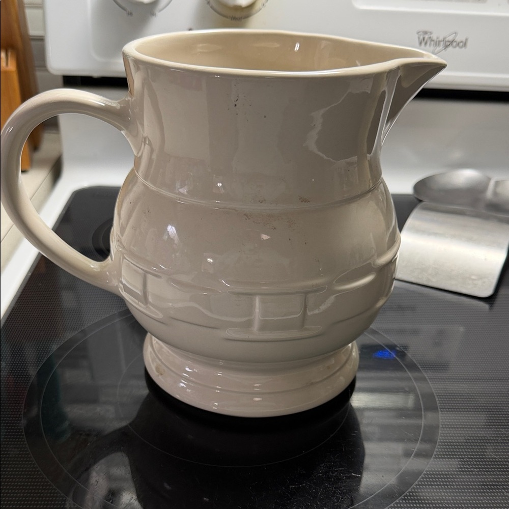 Longaberger Cream Pottery Pitcher